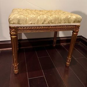 Antique damask bench